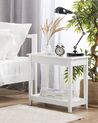 End Table with Glass Top White ATTU_884642
