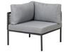 Lounge Set Aluminium grau / schwarz 6-Sitzer Auflagen grau FORANO_811014