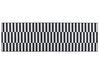 Teppich schwarz / weiß 60 x 200 cm Streifenmuster Kurzflor PACODE_831684
