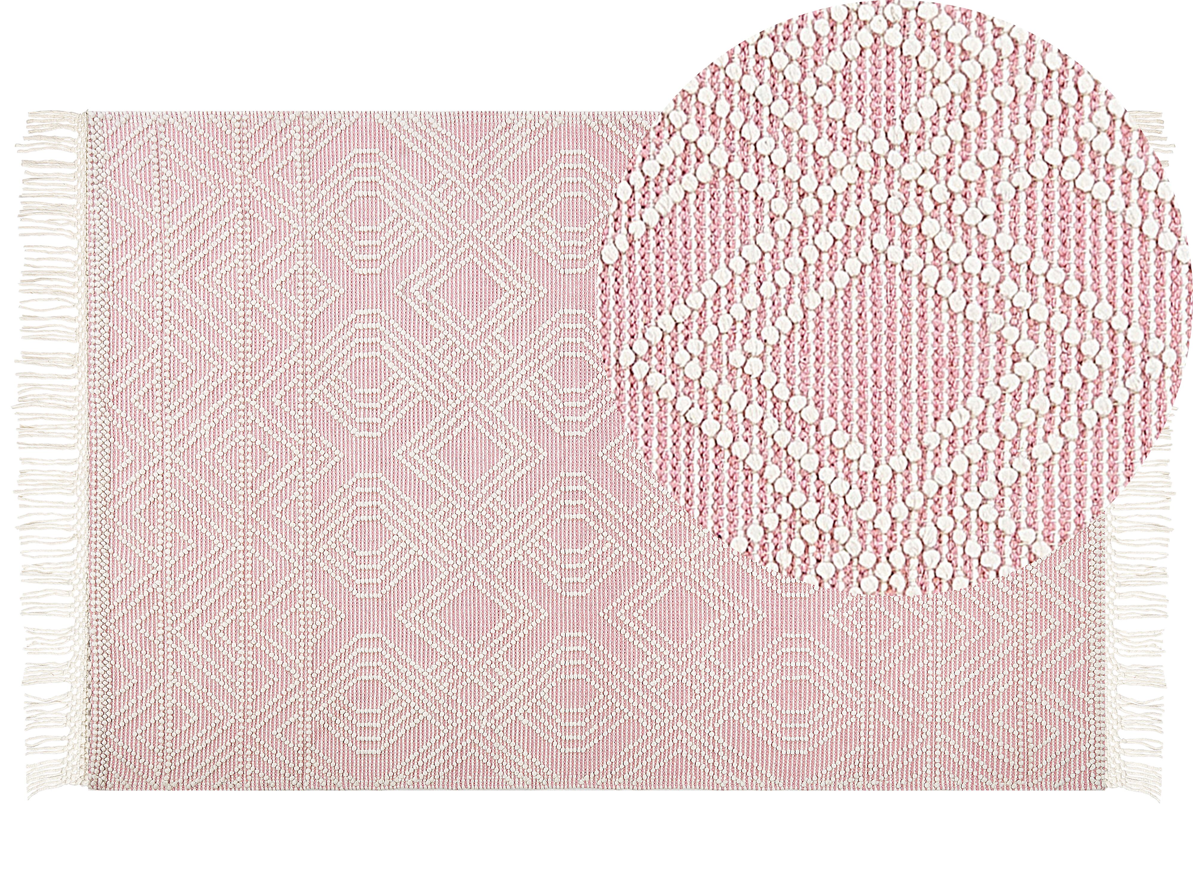 Vloerkleed wol roze 200 x cm ADANA | ✓ Gratis