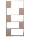 Regal dunkler Holzfarbton / weiß 5 Fächer ORILLA_708090