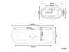 Whirlpool Badewanne freistehend weiss oval mit LED 180 x 100 cm MUSTIQUE_780368