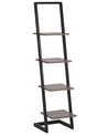 4 Tier Ladder Bookcase Black and Dark Wood JOPLIN_790300