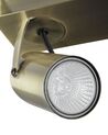 Lampa spot 4-punktowa metalowa mosiężna KLIP_828544
