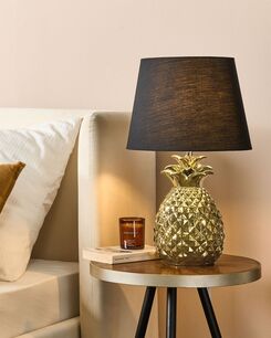 Pöytävalaisin keraaminen kulta PINEAPPLE Pöytävalaisin keraaminen kulta PINEAPPLE
