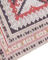 Teppich Baumwolle mehrfarbig geometrisches Muster 160 x 230 cm Kurzflor ANADAG_853671