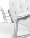 Otočná kancelářská židle z umělé kůže bílá PRINCESS_855628