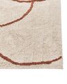 Teppich Baumwolle beige / braun 200 x 200 cm geometrisches Muster Kurzflor AVDAN_839868