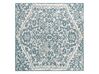Fehér és Kék Gyapjúszőnyeg 200 x 200 cm AHMETLI_836689