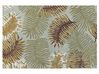 Alfombra de lana marrón/verde/blanco/amarillo mostaza 140 x 200 cm VIZE_848417