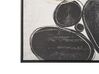 Obraz na płótnie w ramie abstrakcja 63 x 93 cm biało-czarny LONIGO_816218