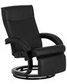 Faux Leather Recliner Chair Black MIGHT_709337