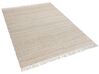 Teppich beige 140 x 200 cm ZickZack-Muster Kurzflor zweiseitig AFRIN_807461