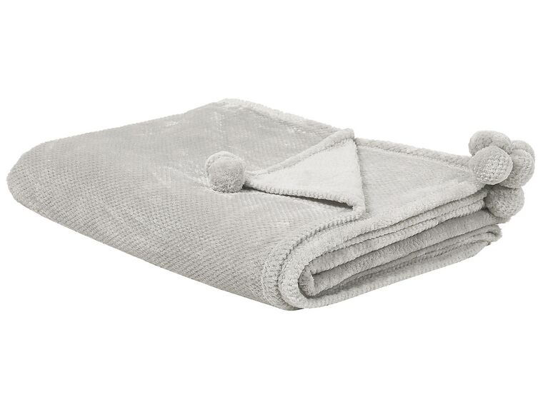 Blanket 200 x 220 cm Light Grey SAITLER _770473