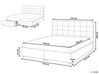Fabric EU Double Size Bed with Storage Beige LA ROCHELLE_832926