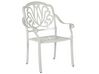 	Conjunto de 4 sillas de metal blanco/verde oliva ANCONA_806954