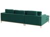 Right Hand Velvet Corner Sofa Emerald Green OSLO_747218