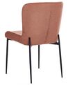 Conjunto de 2 cadeiras de jantar em tecido castanho ADA_873318