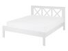 Wooden EU Double Size Bed White TANNAY_802315