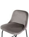 Set of 2 Velvet Bar Chairs Grey NEKOMA_767708