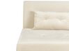 Sofá cama de terciopelo blanco crema FARRIS_875379