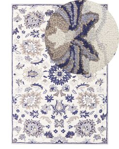 Matto villa beige/sininen 140 x 200 cm KUMRU