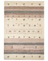 Bézs és barna gabbeh gyapjúszőnyeg 160 x 230 cm KARLI_856150