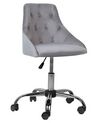 Velvet Desk Chair Grey PARRISH_732439
