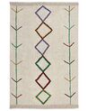 Teppich Baumwolle beige 160 x 230 cm geometrisches Muster Kurzflor CETMI_839813