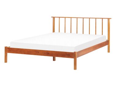 Wooden EU Double Size Bed Light BARRET II