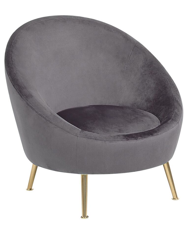Velvet Accent Chair Grey LANGA_747289