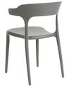 Set of 8 Dining Chairs Grey GUBBIO _862361