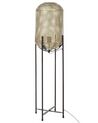 Stehlampe Metall messing / schwarz 107 cm oval Gitter-Design KAMINI_876908