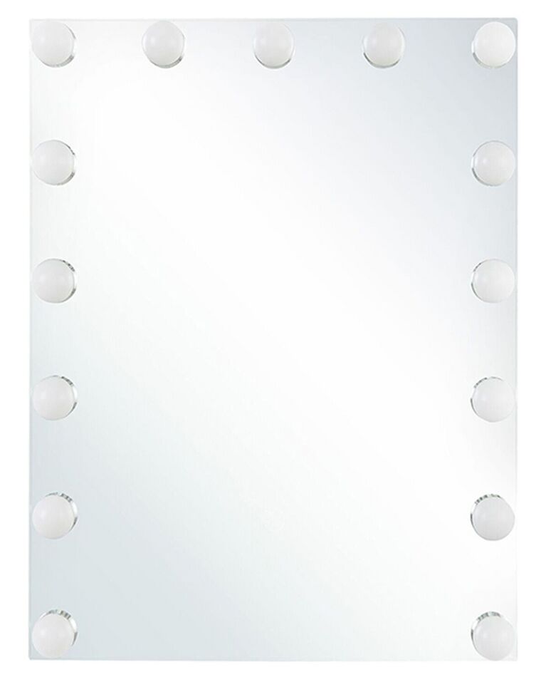 Metalowe lustro ścienne LED 40 x 50 cm LUCENAY_756937