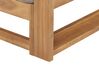 Lounge Set zertifiziertes Holz hellbraun 4-Sitzer linksseitig modular Auflagen taupe TIMOR II_837935