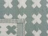 Zelený venkovní koberec s geometrickým vzorem 90 x 180 cm ROHTAK _766392