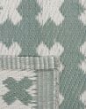 Zelený venkovní koberec s geometrickým vzorem 90 x 180 cm ROHTAK _766392