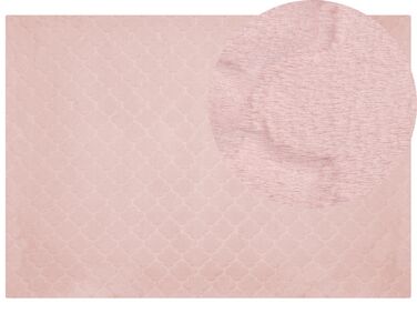Konstkaninpälsmatta 160 x 230 cm rosa GHARO