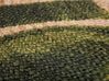 Tapete redondo com padrão de costela-de-Adão em juta creme e verde ⌀ 140 cm INCIK_757812