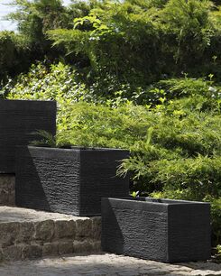 Kukkaruukku savikuituseos musta 50 x 23 x 24 cm MYRA Kukkaruukku savikuituseos musta 50 x 23 x 24 cm MYRA