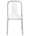 Conjunto de 6 sillas de jardín blanco/gris claro SPEZIA_808243