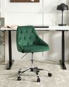 Zamatová kancelárska stolička zelená PARRISH_868432