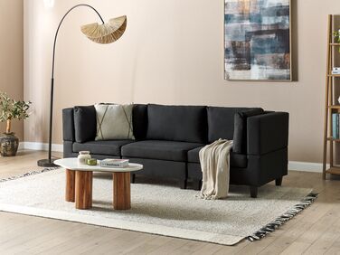 3-seters modulær sofa stoff svart UNSTAD