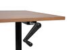 Hæve sænkebord manuelt sort/mørkt træ 120 x 72 cm DESTINAS_899138