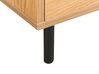 Noční stolek s 1 zásuvkou světlé dřevo NIKEA_874860
