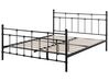 Metal EU King Size Bed Frame Black LYNX_806514