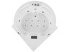 Banheira de hidromassagem de canto em acrílico branco com LED e coluna Bluetooth 182 x 150 cm MILANO_773617