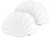Set of 2 Velvet Seashell Cushions 47 x 35 cm White CONSOLIDA_890986