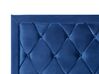 Velvet EU Super King Size Bed with Storage Navy Blue LIEVIN_858016