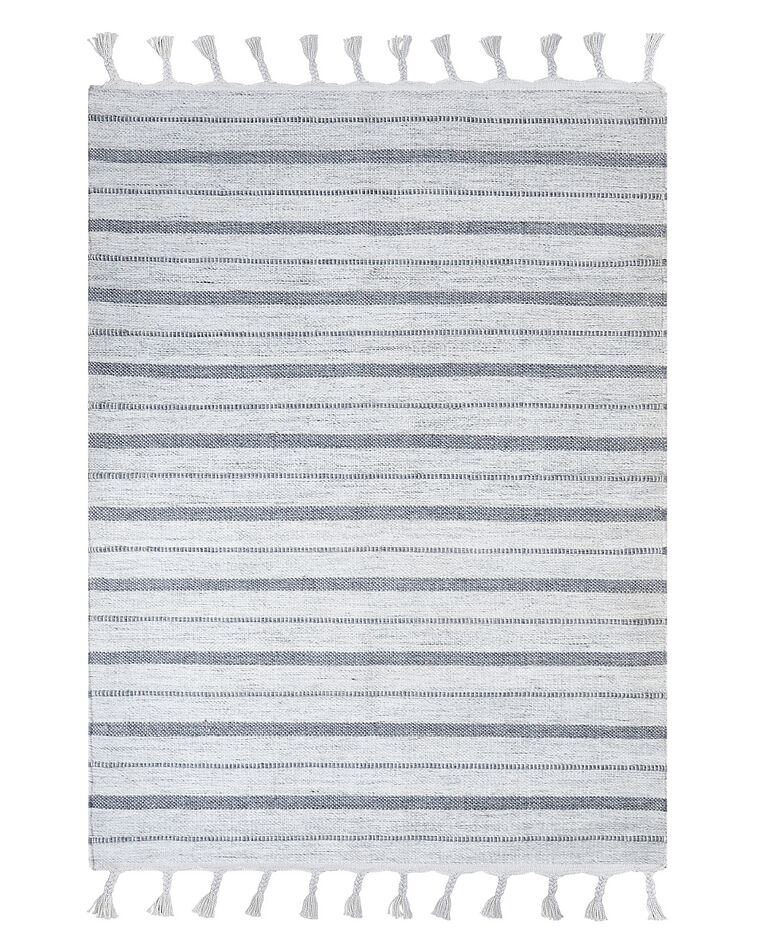 Tappeto bianco sporco e grigio 140 x 200 cm BADEMLI_846518